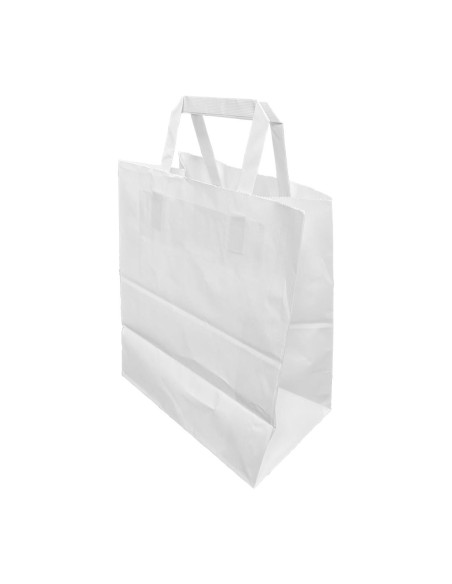 Grands sacs en papier blanc Fiesta Recyclable - lot de 250