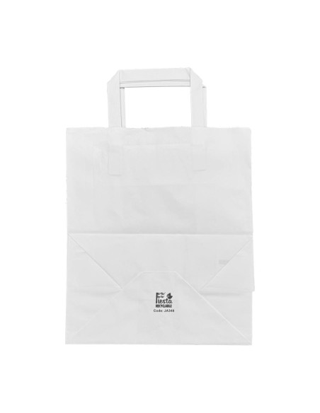 Grands sacs en papier blanc Fiesta Recyclable - lot de 250