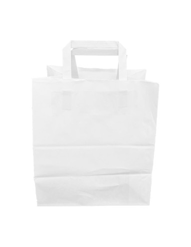 Grands sacs en papier blanc Fiesta Recyclable - lot de 250