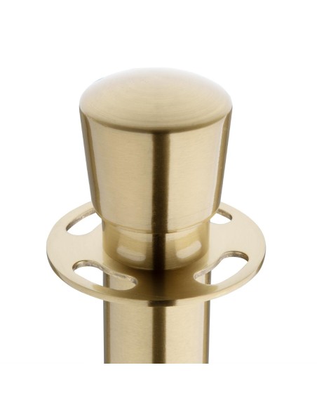 Poteaux d'accueil Bolero base plate inox - lot de 2