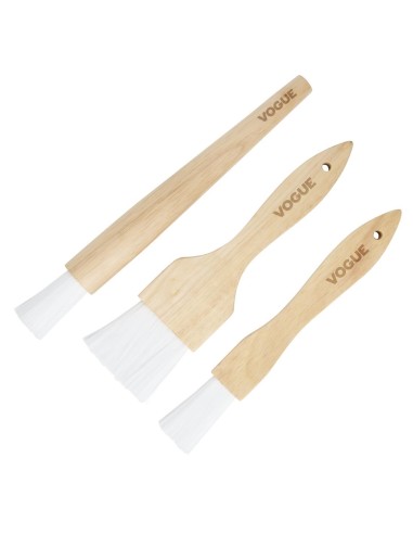 Pinceau à pâtisserie rond Vogue 25 mm - manche bois
