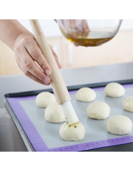 Pinceau à pâtisserie rond Vogue 25 mm - manche bois