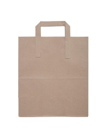 Grands sacs en papier marron Fiesta Recyclables - lot de 250