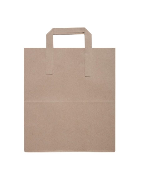 Grands sacs en papier marron Fiesta Recyclables - lot de 250