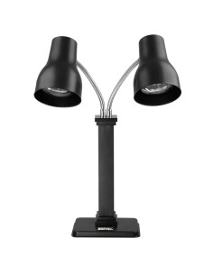Lampe chauffante double sur pied Buffalo noir mat 2x250 W