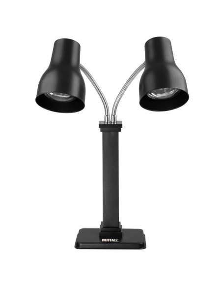 Lampe chauffante double sur pied Buffalo noir mat 2x250 W
