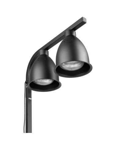 Lampe chauffante double Buffalo noir mat 500W GN1/1