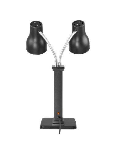 Lampe chauffante double sur pied Buffalo noir mat 2x250 W