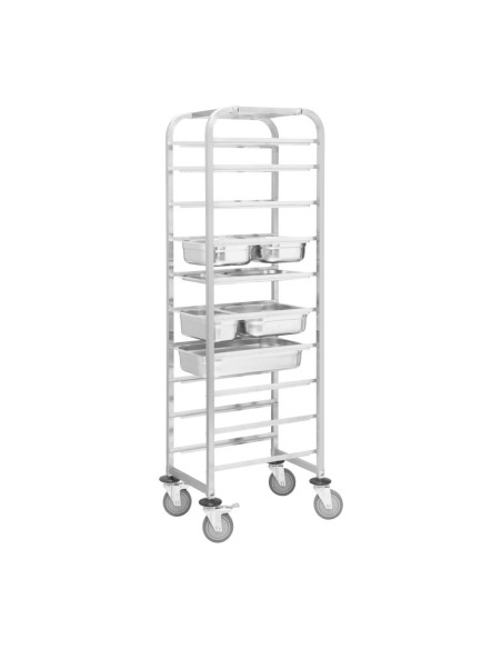 Échelle GN Nisbets Essentials 10 niveaux - Chariot inox