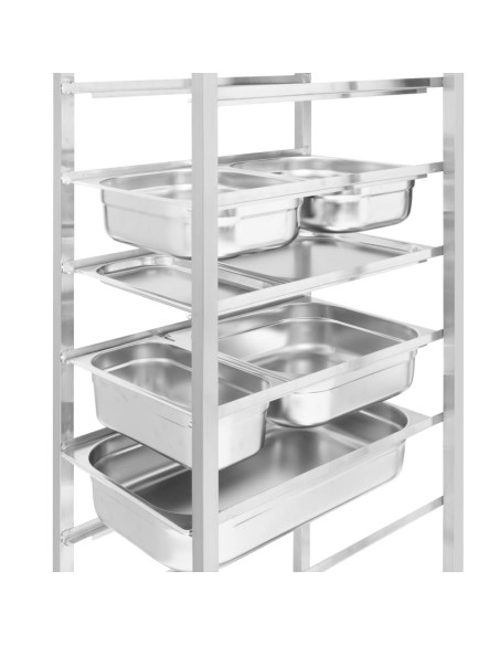 Échelle GN Nisbets Essentials 10 niveaux - Chariot inox