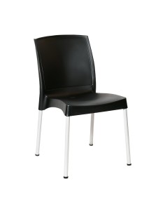 Chaises Bolero Elements noires - lot de 4, empilables