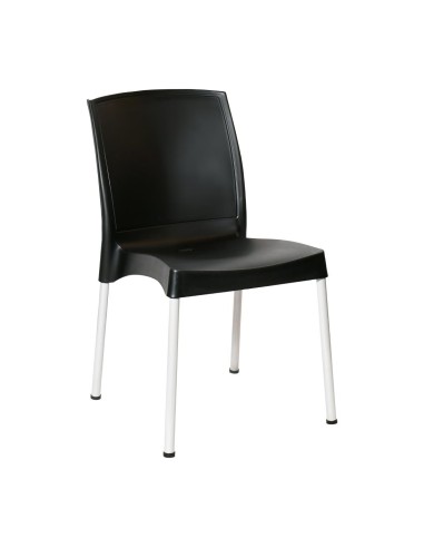 Chaises Bolero Elements noires - lot de 4, empilables