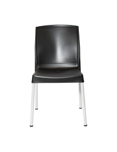 Chaises Bolero Elements noires - lot de 4, empilables 2