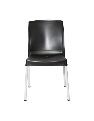 Chaises Bolero Elements noires - lot de 4, empilables