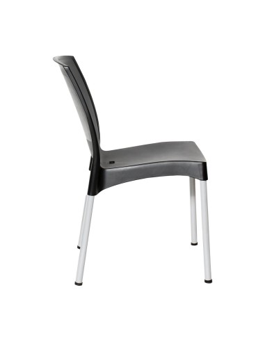 Chaises Bolero Elements noires - lot de 4, empilables