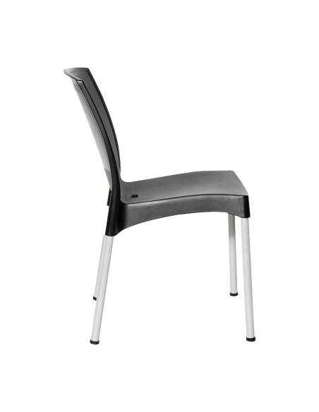 Chaises Bolero Elements noires - lot de 4, empilables