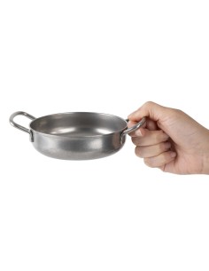 Plat vintage à deux anses Olympia 125 mm - inox 2