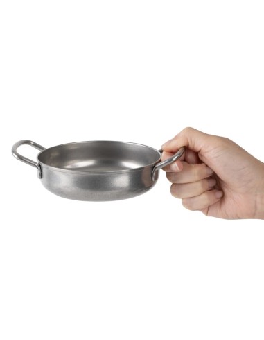 Plat vintage à deux anses Olympia 125 mm - inox