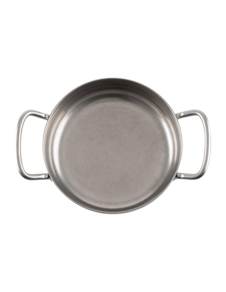 Plat vintage à deux anses Olympia 125 mm - inox