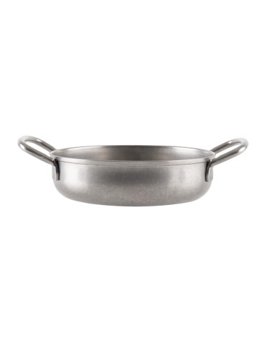Plat vintage à deux anses Olympia 125 mm - inox