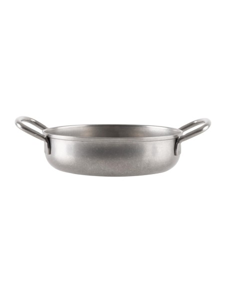 Plat vintage à deux anses Olympia 125 mm - inox
