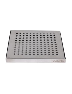 Bac de récupération bar inox Olympia 150x150 mm
