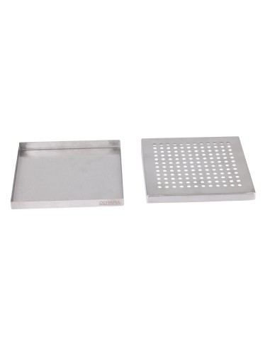 Bac de récupération bar inox Olympia 150x150 mm