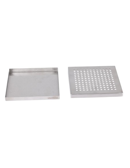 Bac de récupération bar inox Olympia 150x150 mm
