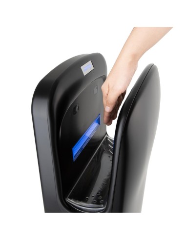 Sèche-mains ultra-rapide Jantex noir - 1 kW