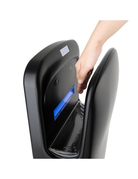 Sèche-mains ultra-rapide Jantex noir - 1 kW