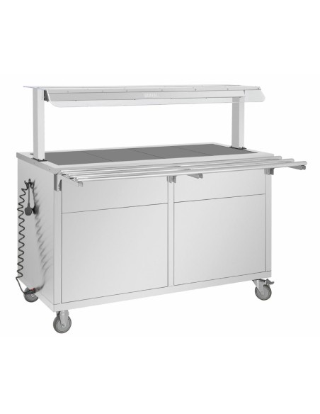 Buffet central mobile Buffalo 4 x GN 1/1 - plaque chauffante