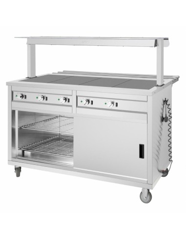 Buffet central mobile Buffalo 4 x GN 1/1 - plaque chauffante