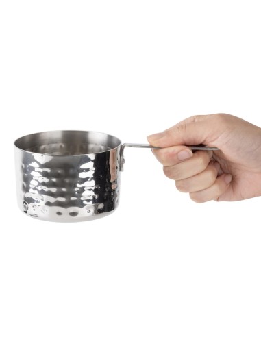 Mini casserole de présentation martelée Olympia 90 mm - inox