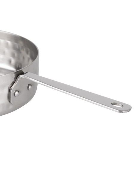Mini casserole de présentation martelée Olympia 125 mm - Inox