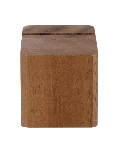 Porte-menu en bois d'acacia Olympia - 65x55x55 mm