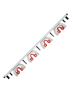Porte-balais mural Jantex 4 clips - Aluminium blanc 2