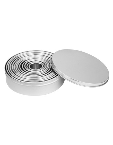 Lot de 12 emporte-pièces ronds inox Vogue - Pro