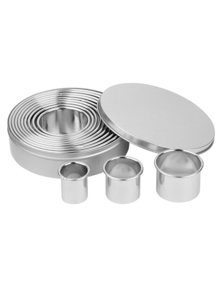 Lot de 12 emporte-pièces ronds inox Vogue - Pro