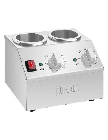 Chauffe-sauce double Buffalo 400W - inox