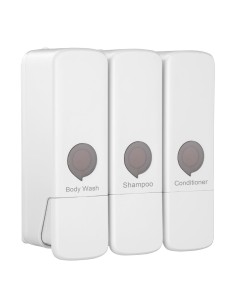Distributeur de douche triple Jantex blanc - Compact et pratique