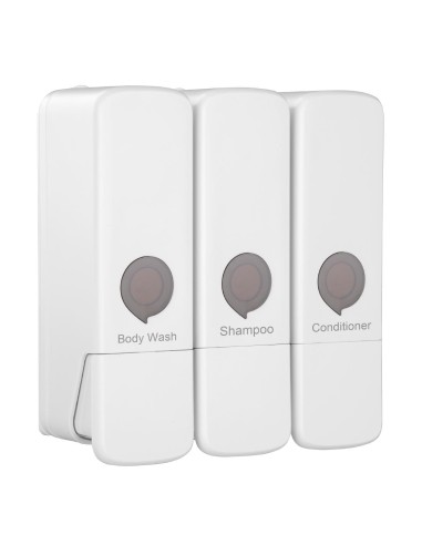 Distributeur de douche triple Jantex blanc - Compact et pratique