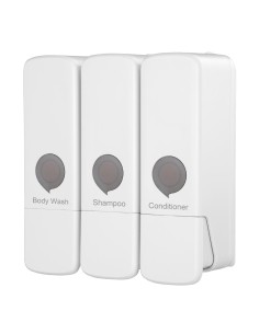 Distributeur de douche triple Jantex blanc - Compact et pratique 2