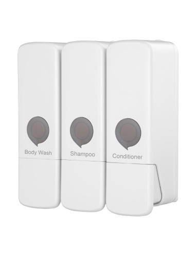 Distributeur de douche triple Jantex blanc - Compact et pratique