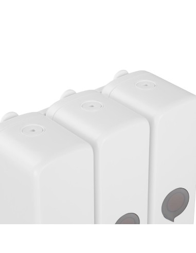 Distributeur de douche triple Jantex blanc - Compact et pratique