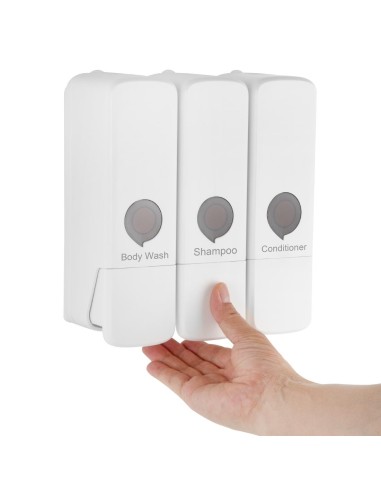 Distributeur de douche triple Jantex blanc - Compact et pratique