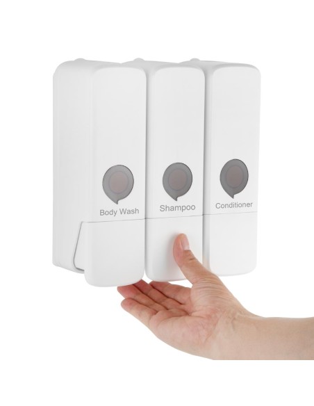 Distributeur de douche triple Jantex blanc - Compact et pratique