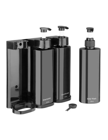 Distributeur à pompe triple pour douche - Nisbets Essentials