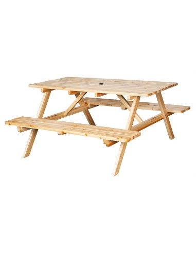 Table de pique-nique Bolero Elements 1532 mm - Bois naturel