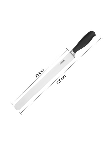 Couteau à trancher dentelé Soft Grip Vogue 30 cm