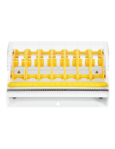 Distributeur métallique multi-étiquettes Hygiplas 25mm - Jaune